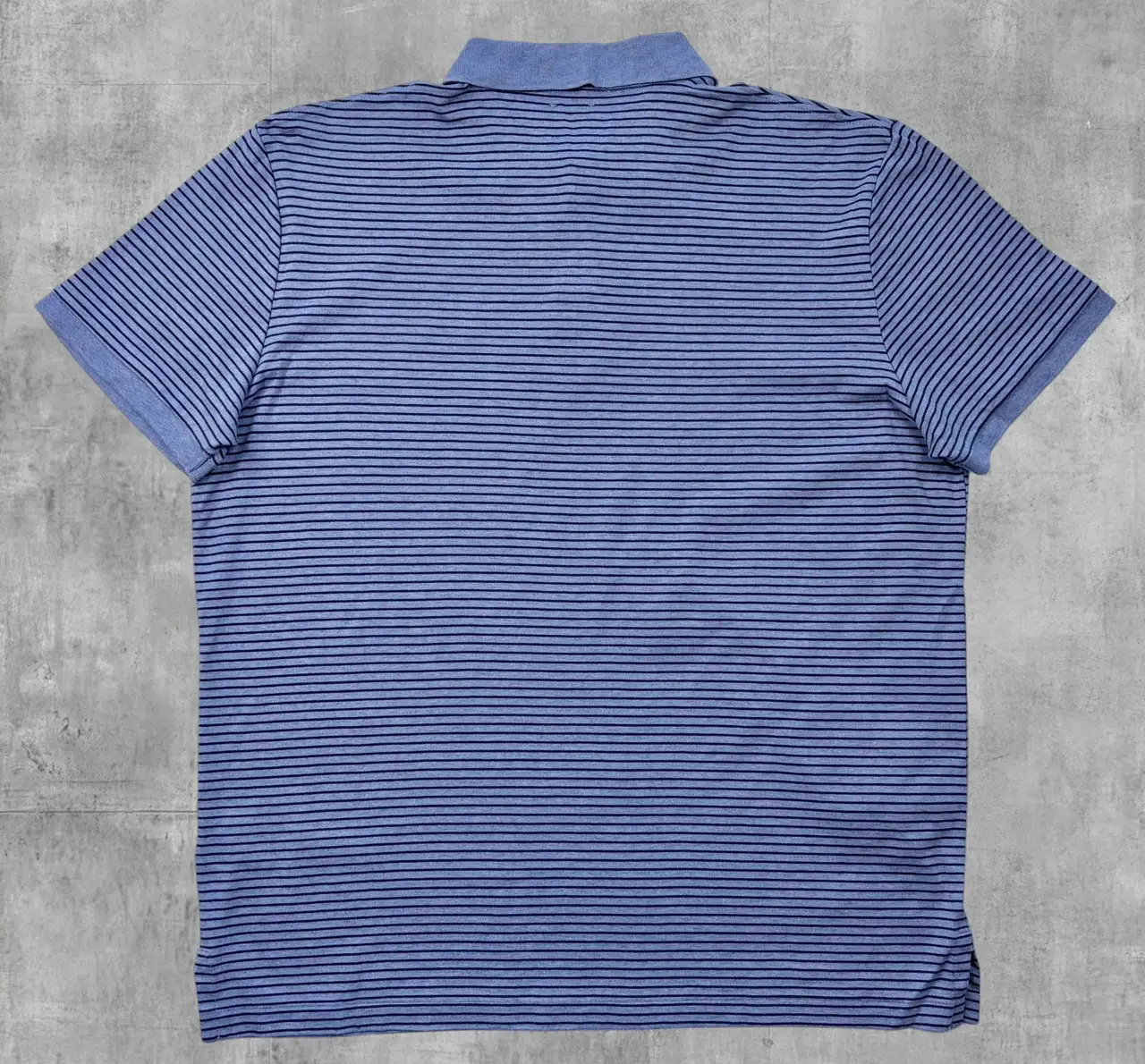 Polo Ralph Lauren Men's XL Custom Slim Fit Blue Navy Striped Cotton Polo Shirt – photo 4