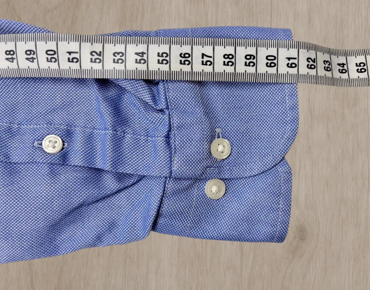 UNIQLO Men's Blue Stretch Oxford Shirt L Slim Fit – photo 7