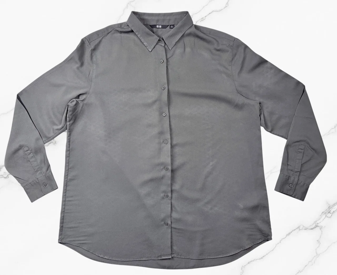Uniqlo Women's Rayon Blouse XL Grey – photo 3