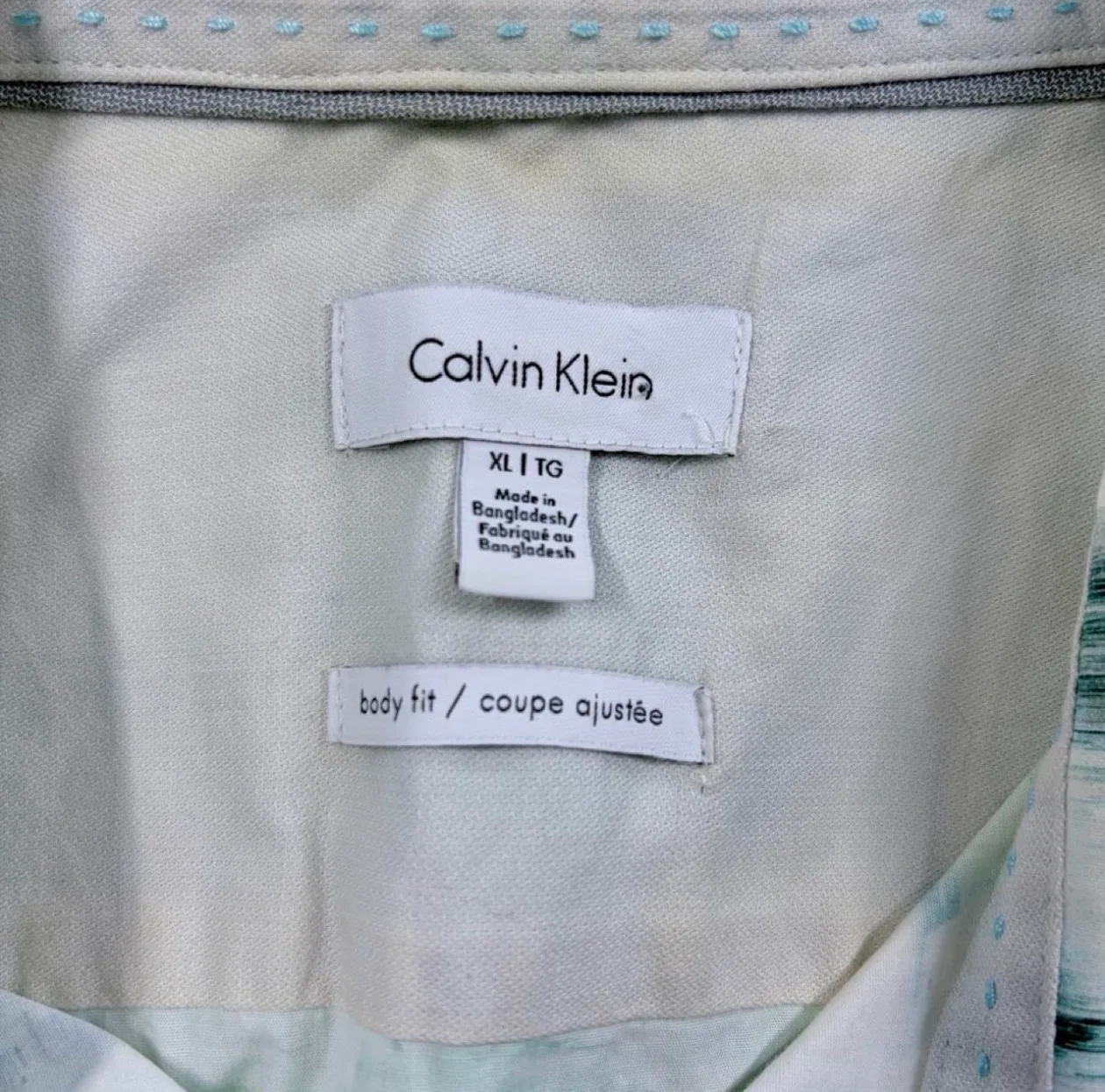 Calvin Klein XL Abstract Watercolour Body Fit Shirt — photo 5