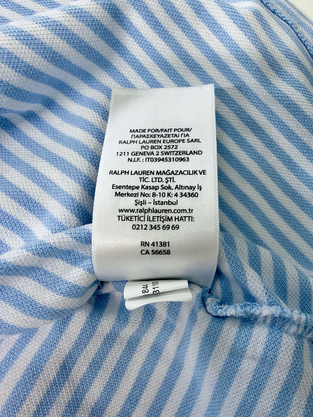 Polo Ralph Lauren Featherweight Mesh Polo Shirt L Blue White Striped Orange Pony – photo 7