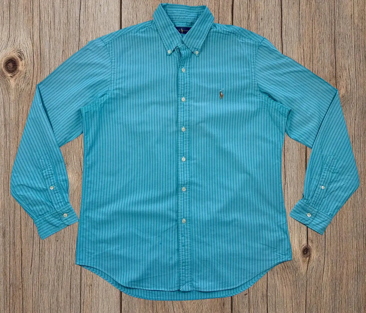 Ralph Lauren Turquoise Stripe Cotton Shirt – L – photo 3