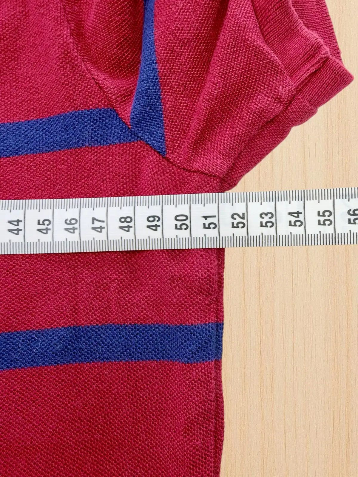 Polo Ralph Lauren Mens Red Navy Striped Green Pony Custom Fit Polo Shirt M – photo 5