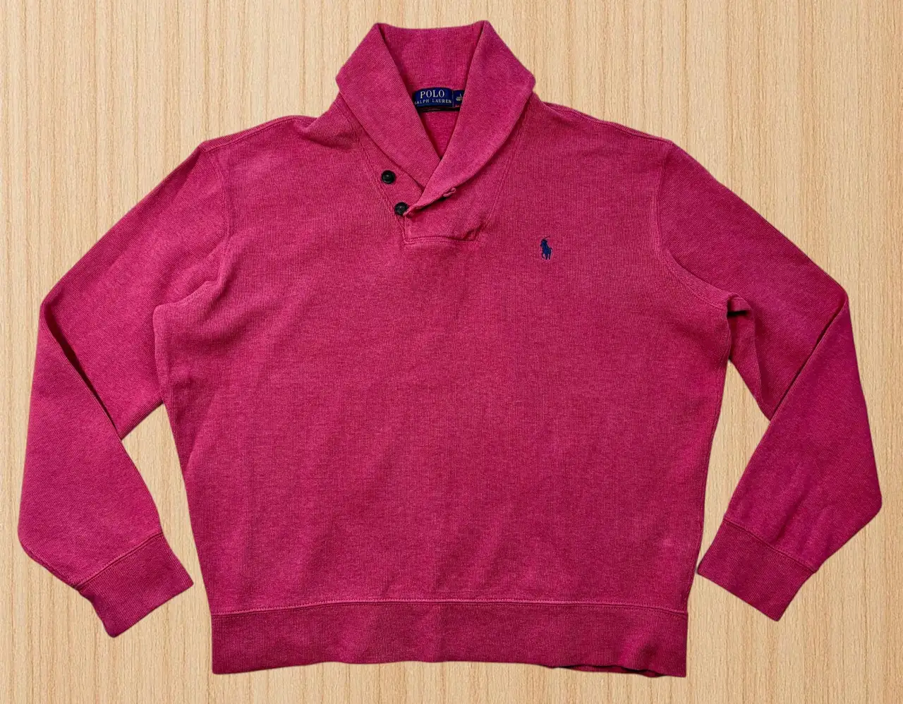 Polo Ralph Lauren Pink Shawl Collar Jumper L – photo 3