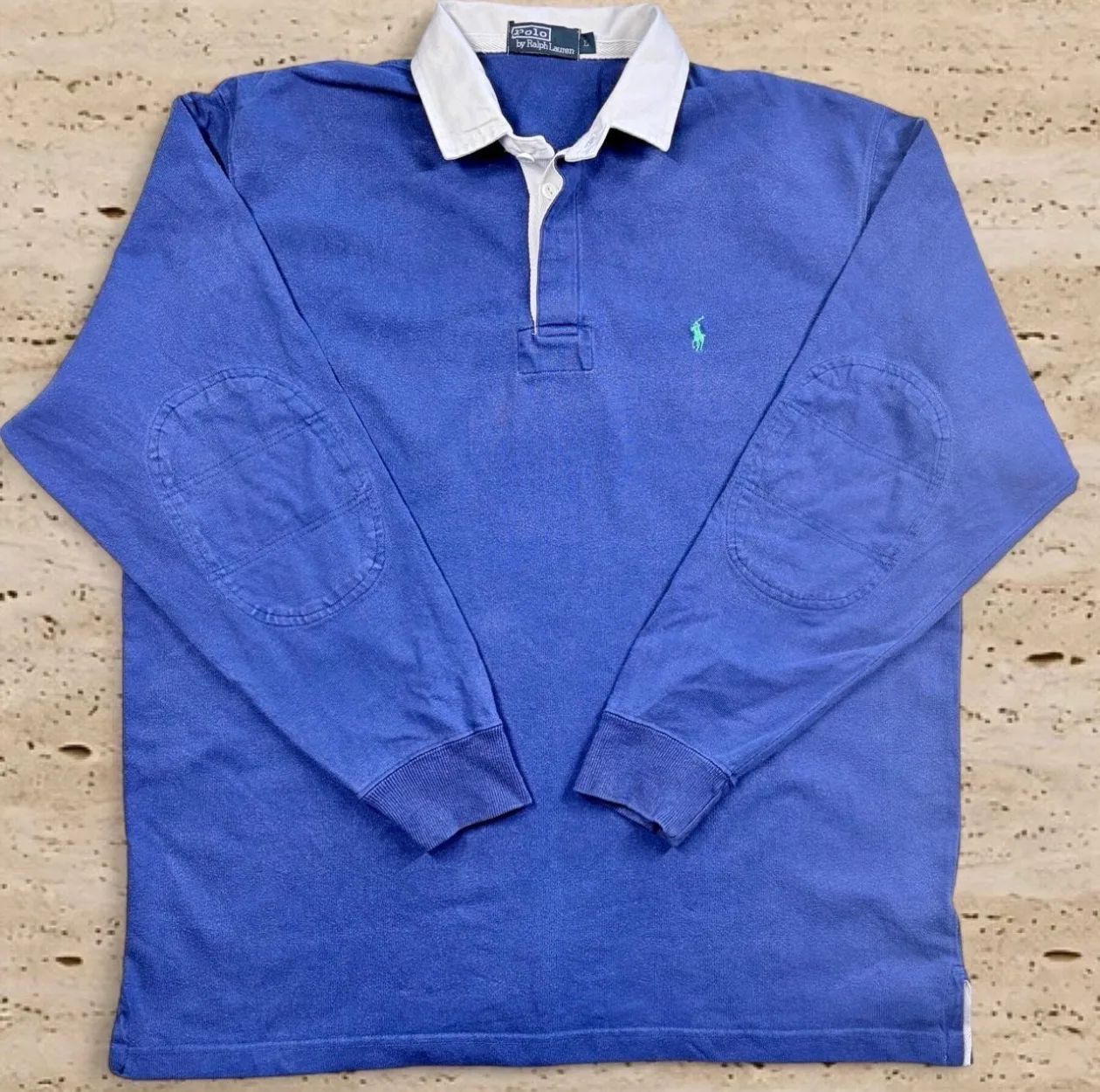 Vintage Polo Ralph Lauren Blue Rugby Shirt — photo 4