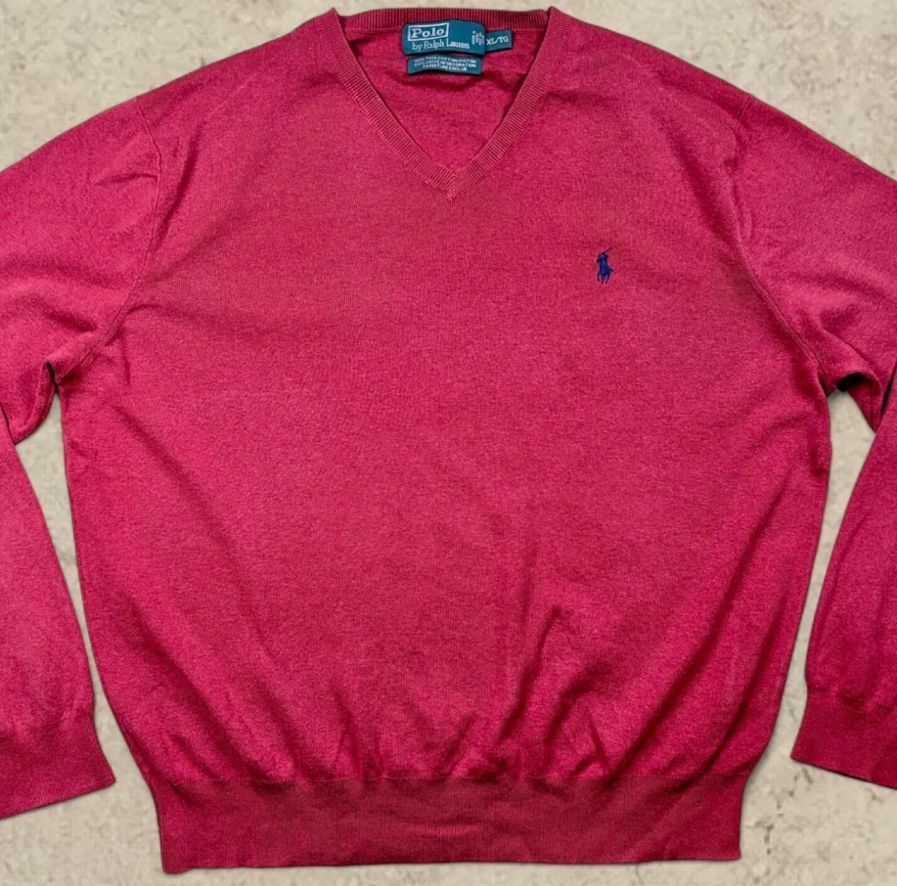 Vintage Polo Ralph Lauren Pima Cotton V-Neck Jumper XL — photo 3