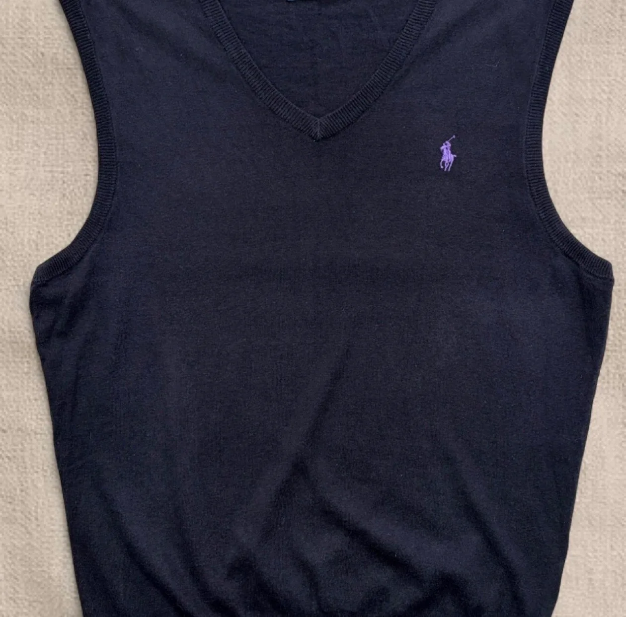 Polo Ralph Lauren Black Silk Cashmere V-Neck Sweater Vest L — photo 3