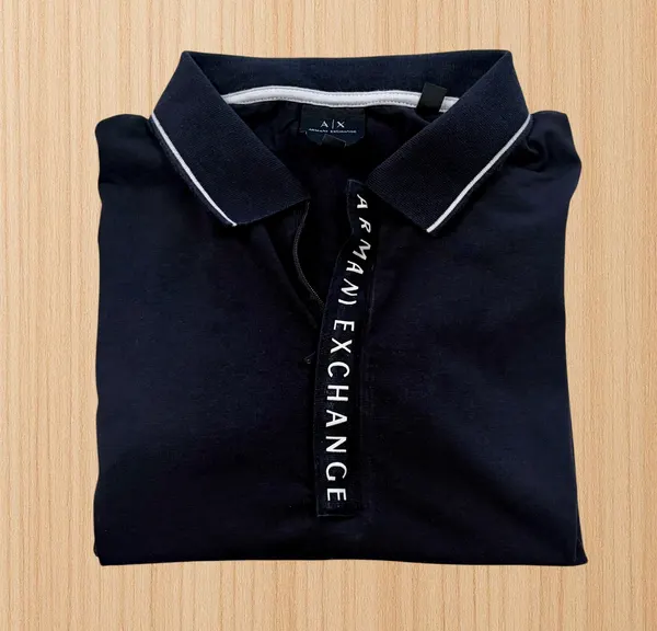 Armani Exchange A|X Logo Zip Polo – S