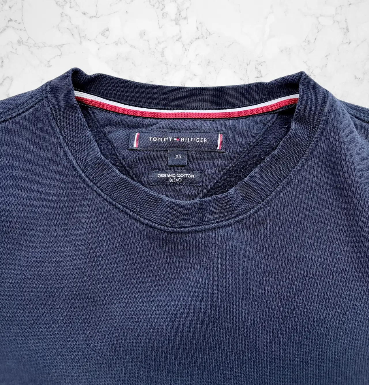 Tommy Hilfiger Embroidered Logo Crewneck Sweatshirt Navy XS – photo 3