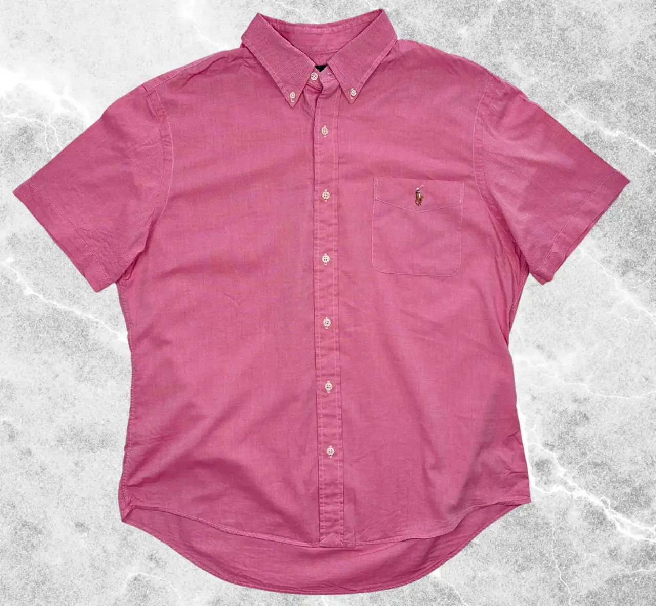 Polo Ralph Lauren Slim Fit Pink Chambray Oxford Shirt XL – photo 3