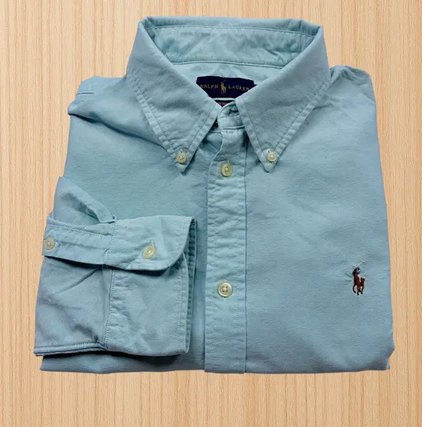 Ralph Lauren Custom Fit Oxford Shirt XL Aqua Blue