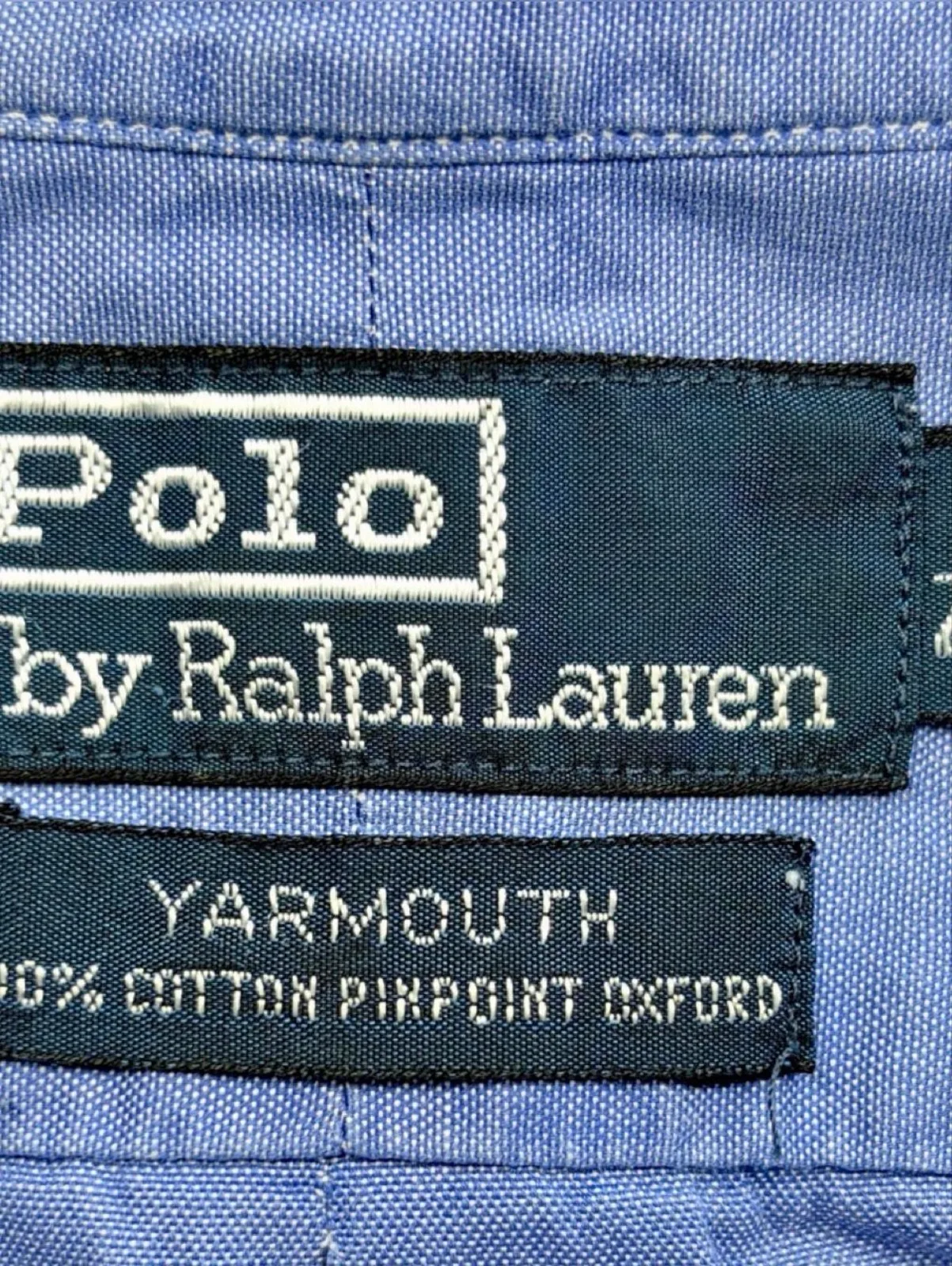Vintage Polo Ralph Lauren Yarmouth Blue Oxford Shirt 16 / L — photo 5