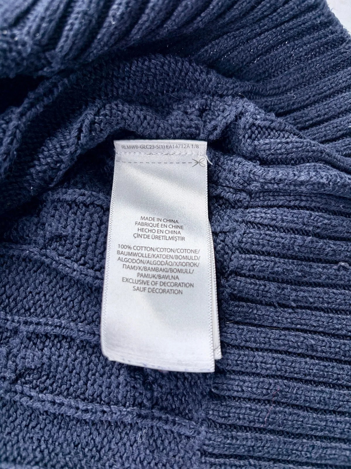 Polo Ralph Lauren Navy Cable Knit Jumper M – photo 9