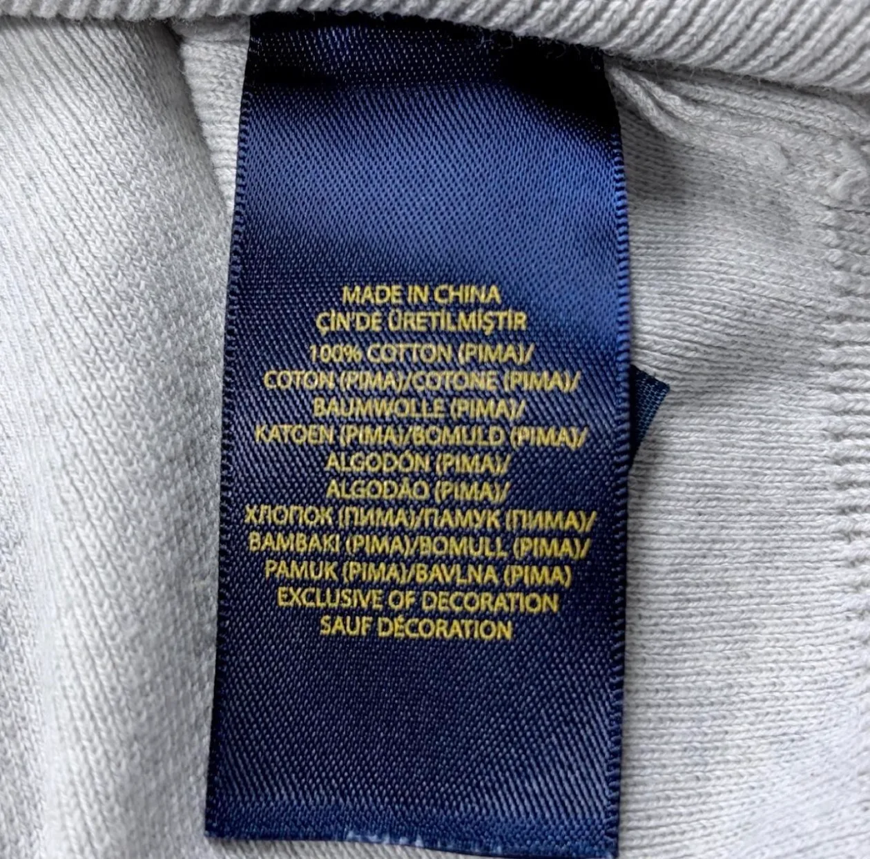 Ralph Lauren Pima Cotton V-Neck Knit XL Grey Black Pony — photo 7