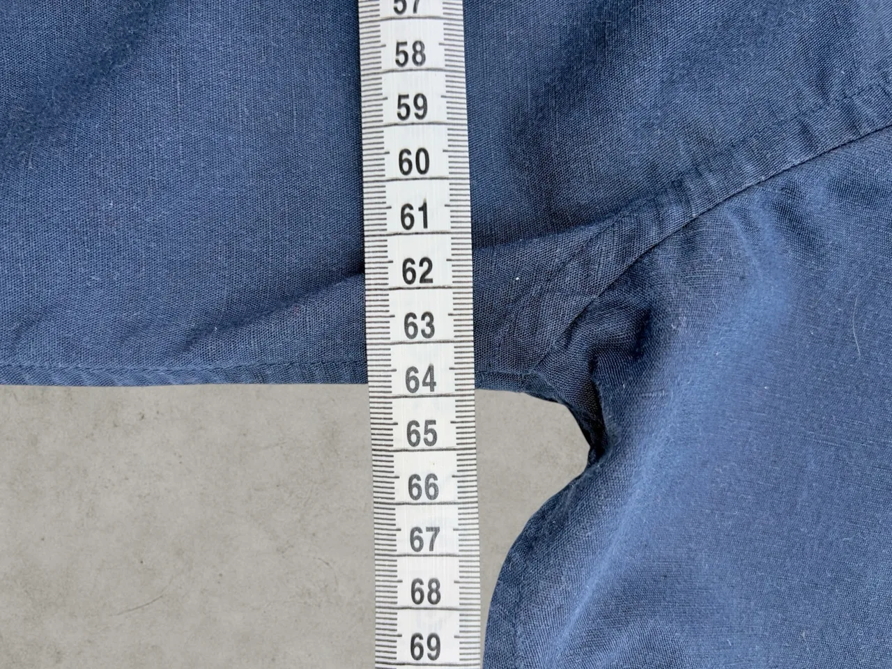 UNIQLO Linen Cotton Stand Collar Shirt XL Navy — photo 5
