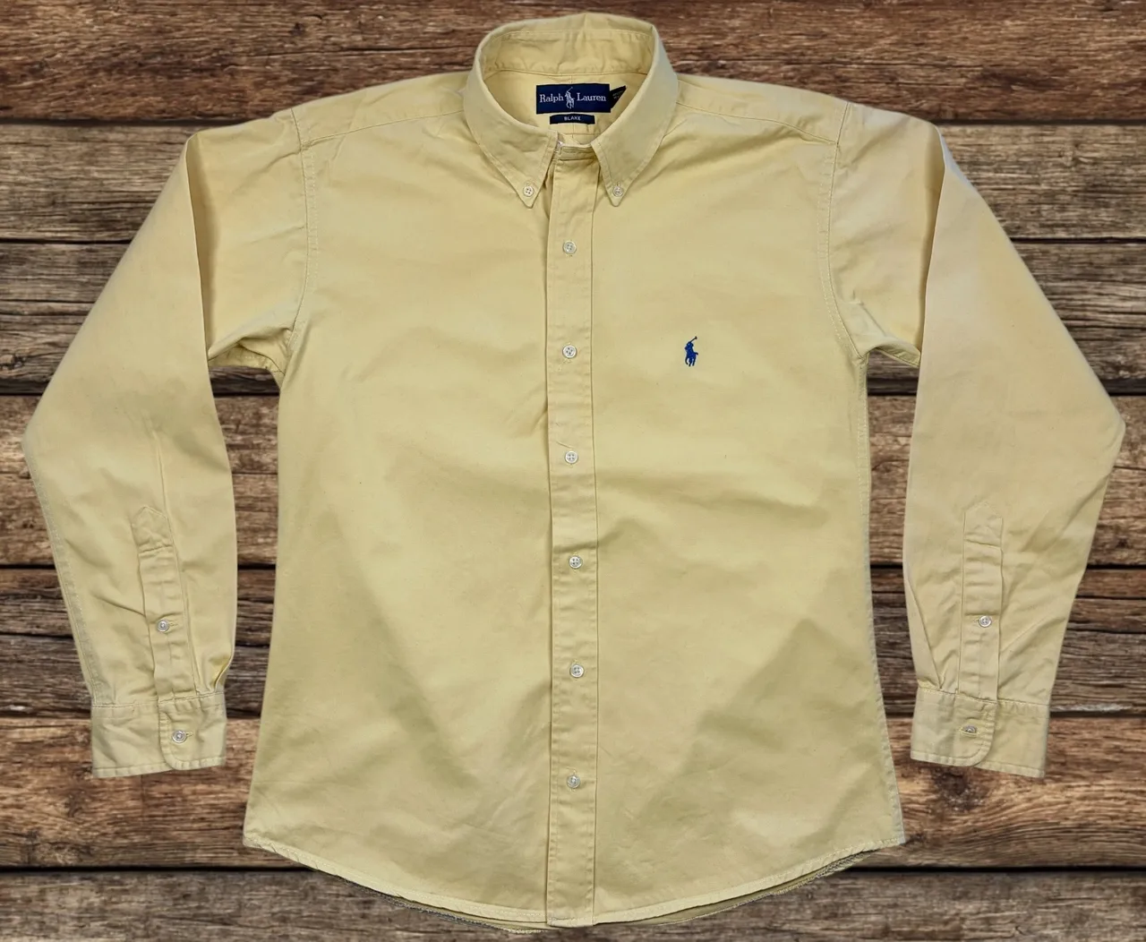 Vintage Ralph Lauren Blake Yellow Oxford Shirt L – photo 3