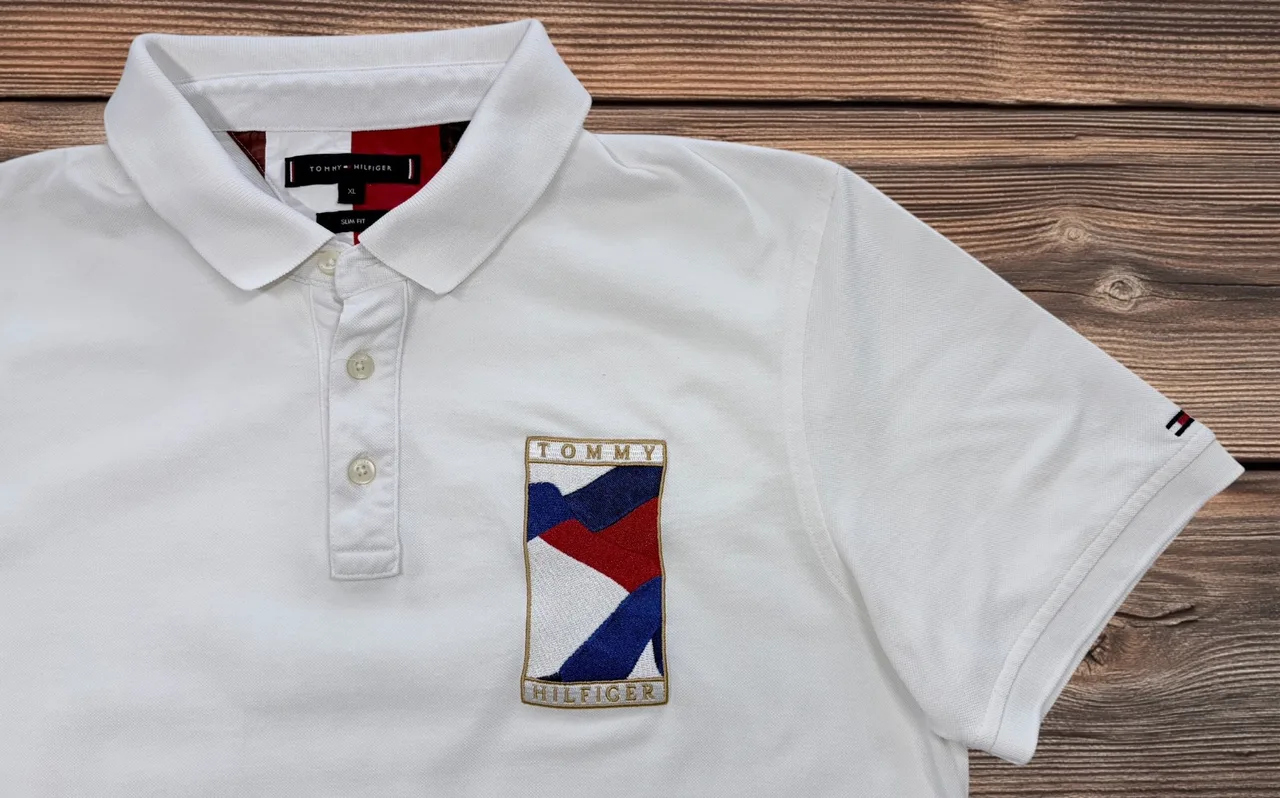 Tommy Hilfiger Icon Wavy Flag White Polo XL – photo 2