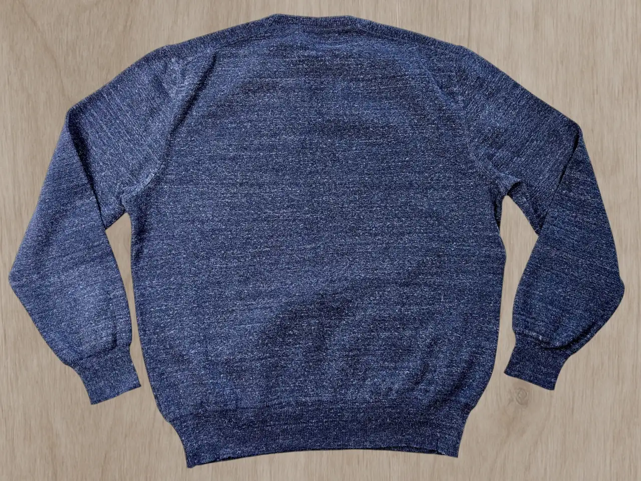 Polo Ralph Lauren Men's M Blue Marl Cotton Crewneck Knit Jumper Sweater – photo 4