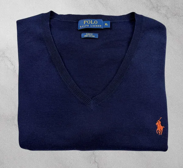 Polo Ralph Lauren Pima Cotton V Neck Jumper XL