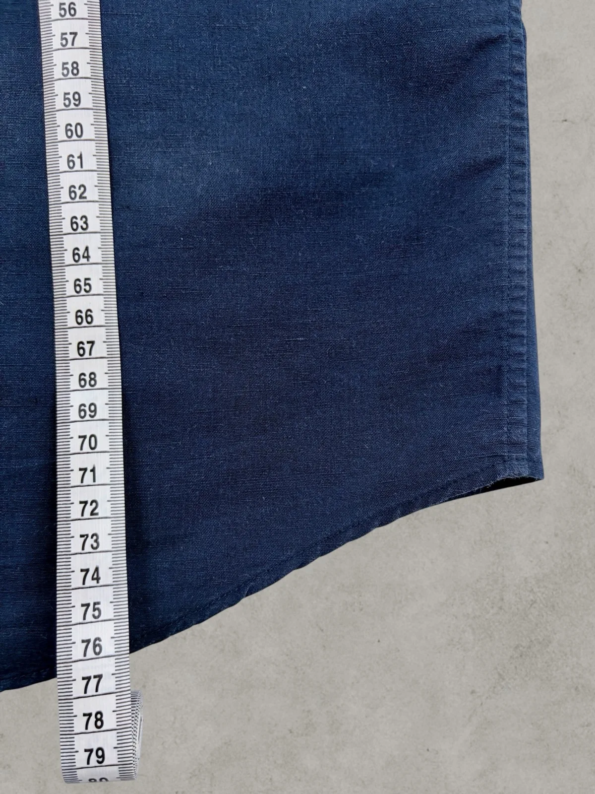 UNIQLO Linen Cotton Stand Collar Shirt XL Navy — photo 6