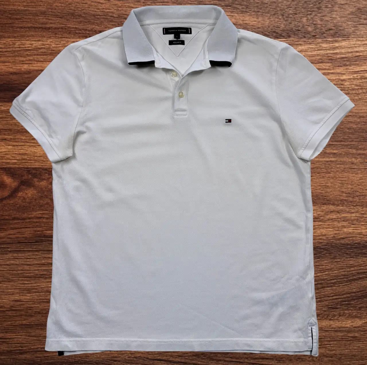 Tommy Hilfiger White Regular Fit Polo L – Statement New York Collar – photo 3