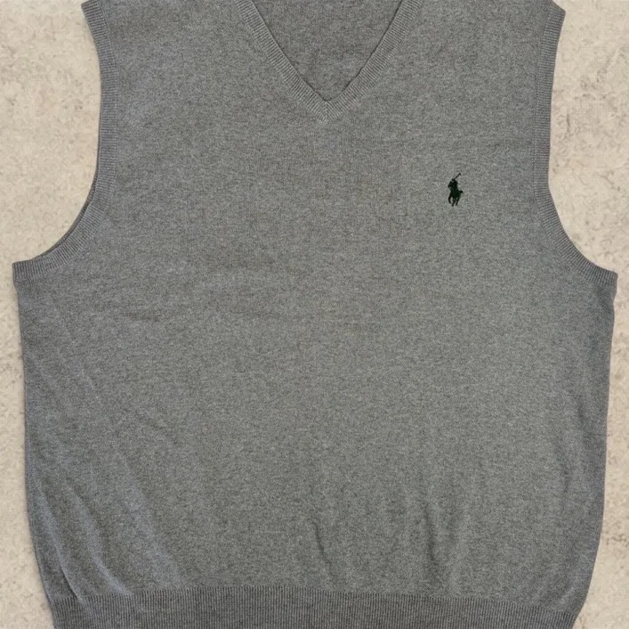 Polo Ralph Lauren Pima Cotton Grey Sweater Vest | Large — photo 2
