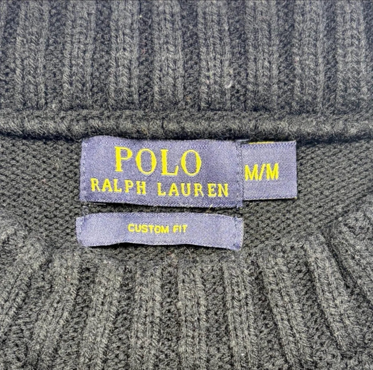 Polo Ralph Lauren Polo Bear Black Wool Blend Sweater Men’s M Custom Fit — photo 6
