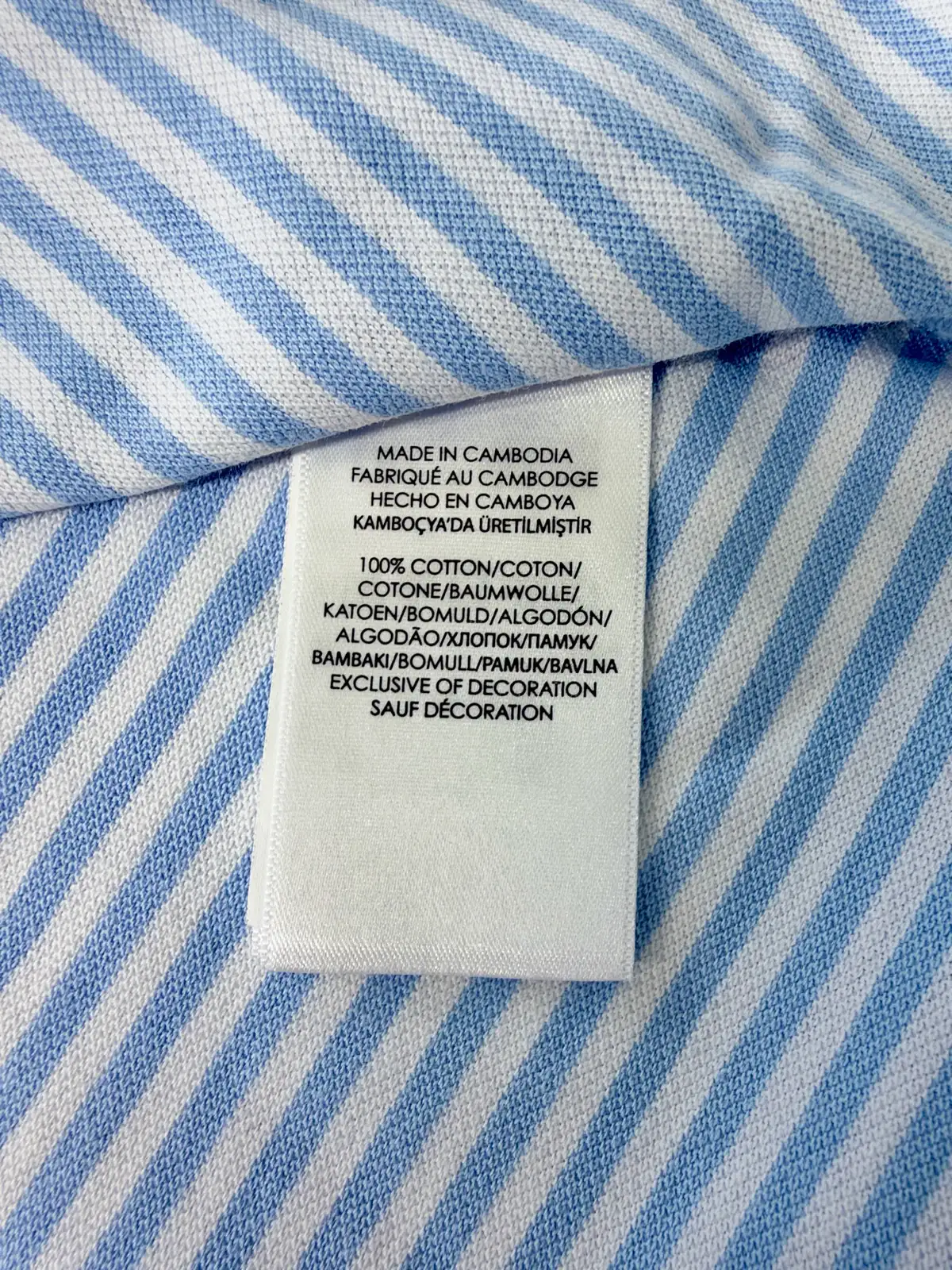 Polo Ralph Lauren Featherweight Mesh Polo Shirt L Blue White Striped Orange Pony – photo 8