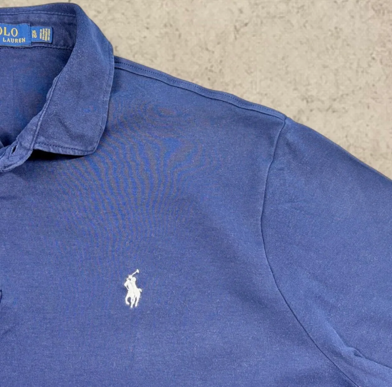 Polo Ralph Lauren Navy Blue Polo Shirt White Pony Men’s XL — photo 2
