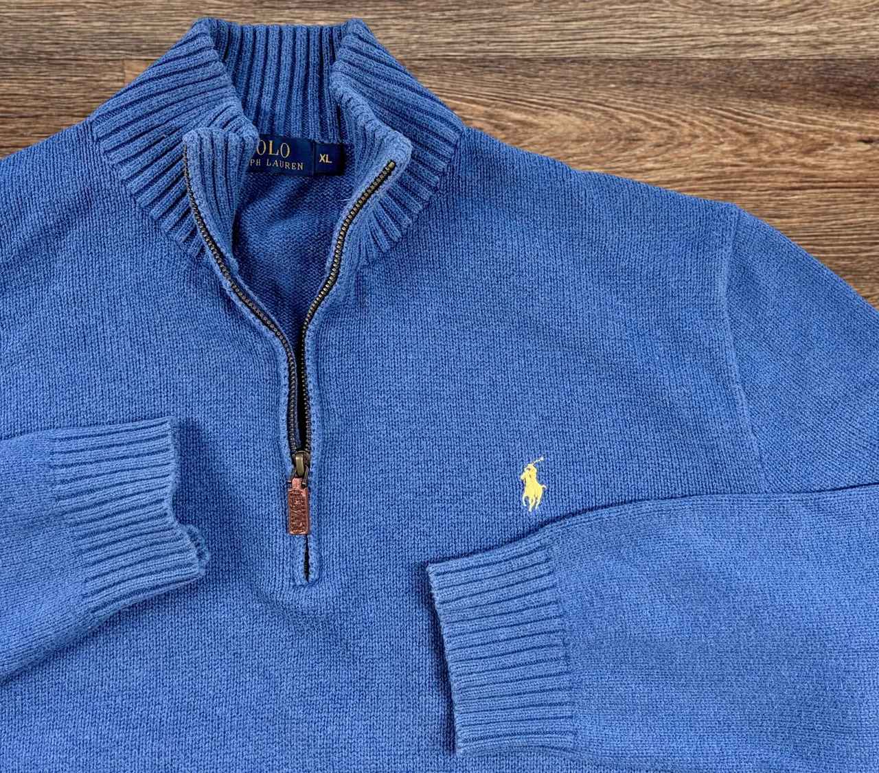 Polo Ralph Lauren Blue Quarter Zip Jumper XL – photo 2