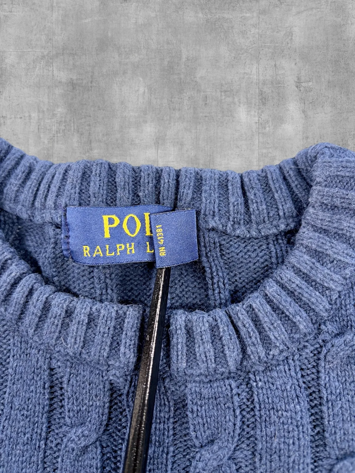 Polo Ralph Lauren Navy Cable Knit Jumper L – photo 7