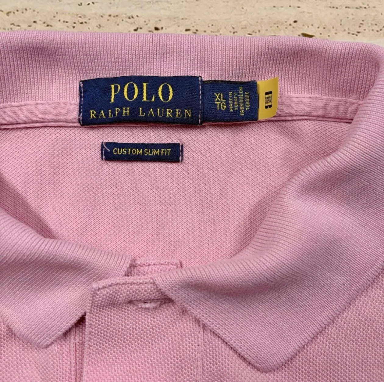 Ralph Lauren Dusty Pink Polo XL | Blue Custom Slim Fit — photo 5