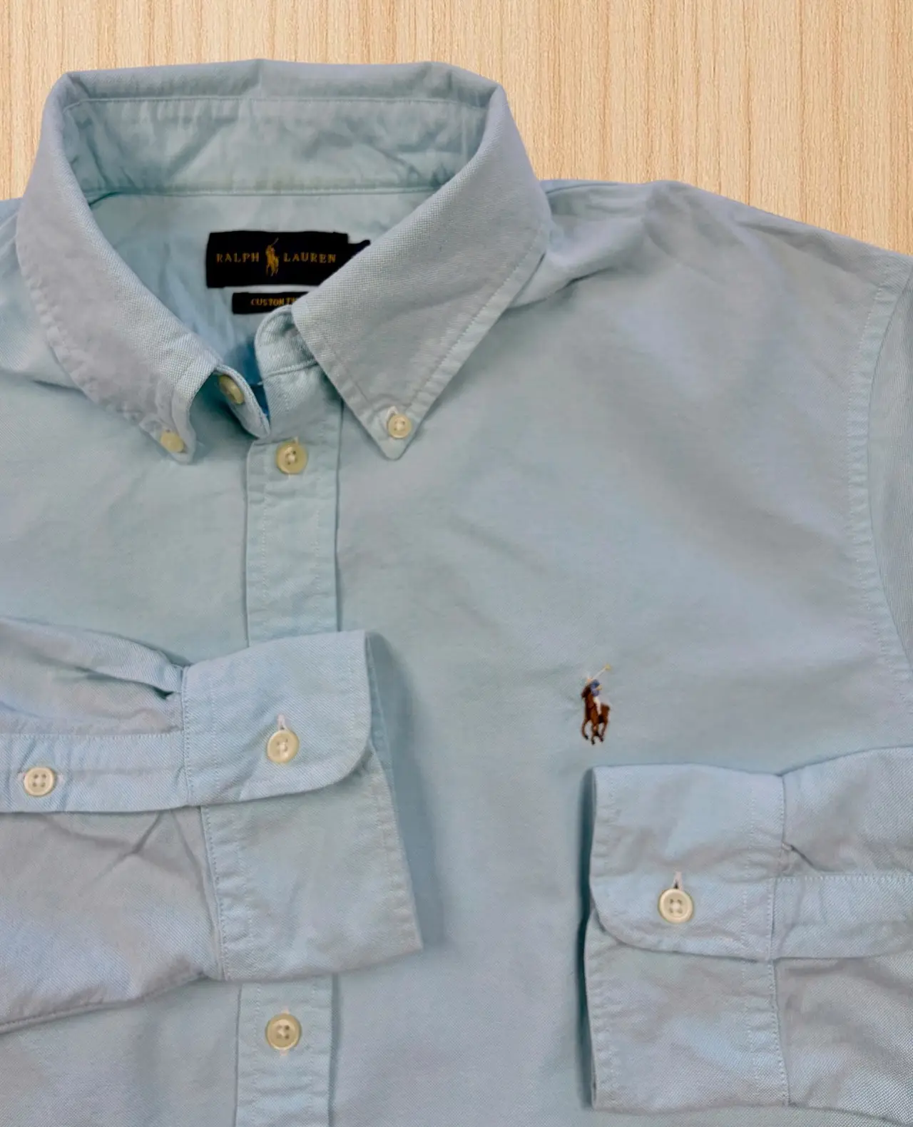 Ralph Lauren Custom Fit Oxford Shirt XL Aqua Blue – photo 2