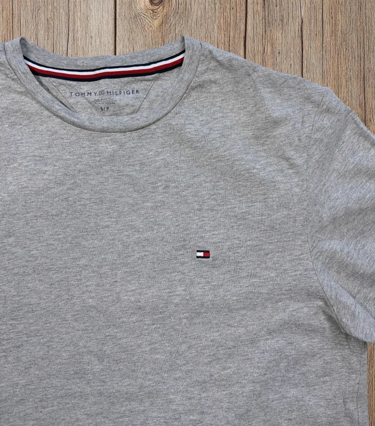 Tommy Hilfiger Men's Grey Flag Logo T-Shirt S – photo 2