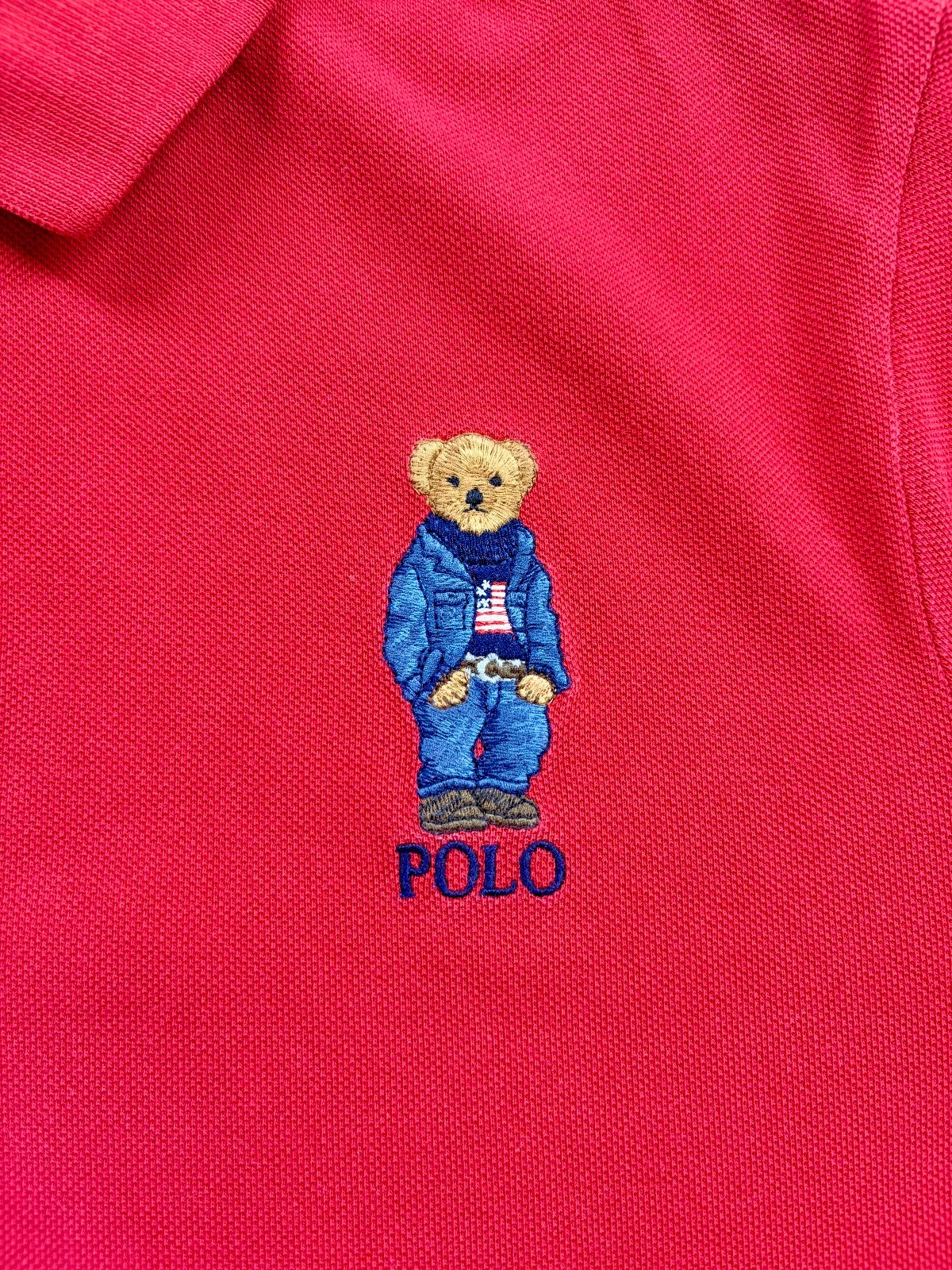 Polo Ralph Lauren Denim Bear Red Polo XL — photo 3