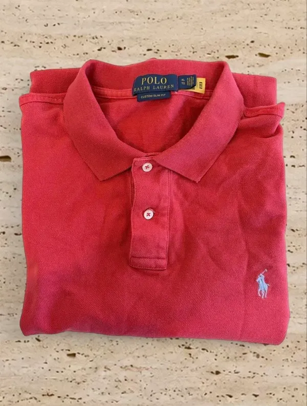 Vintage-Inspired Polo Ralph Lauren Custom Slim Fit Polo | Coral Red | XL