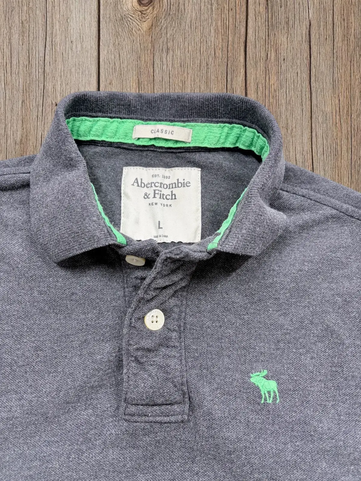 Abercrombie & Fitch Classic Grey Moose Polo L – photo 2