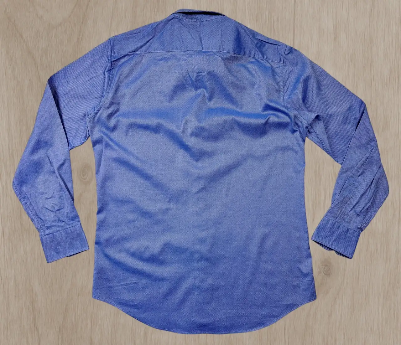 UNIQLO Men's Blue Stretch Oxford Shirt L Slim Fit – photo 4