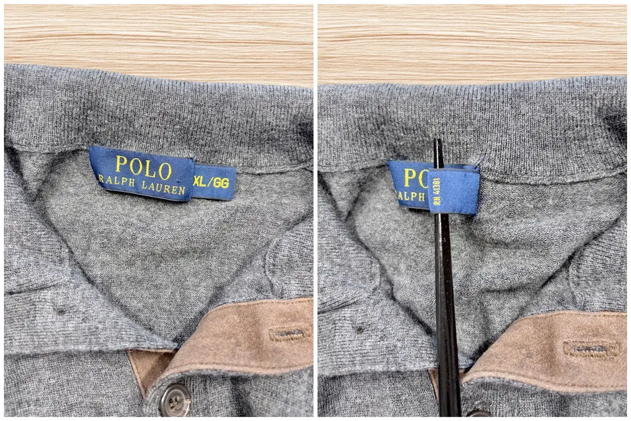 Polo Ralph Lauren 100% Merino Wool Grey Button Neck Jumper XL – photo 6