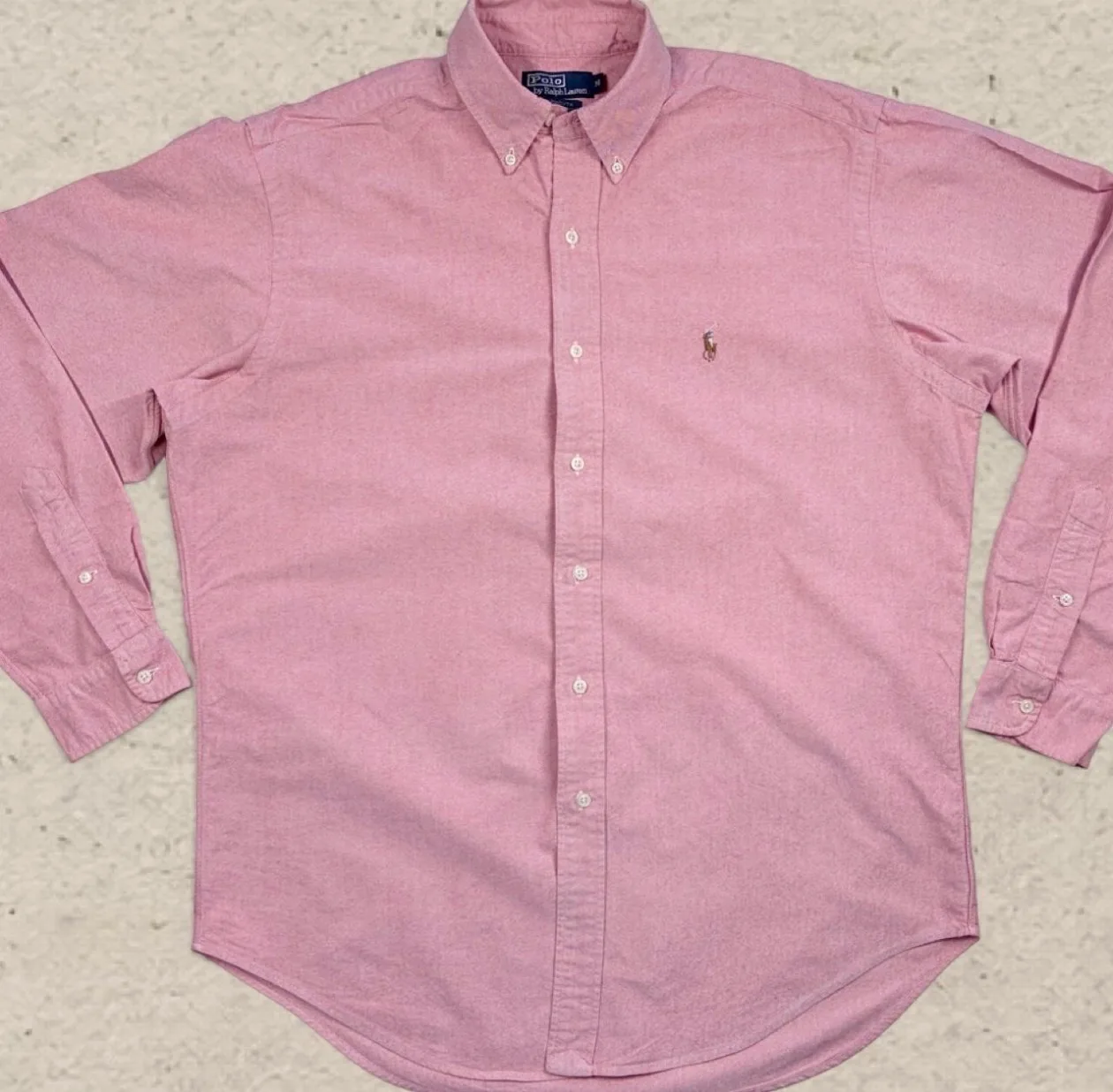 Polo Ralph Lauren Vintage Yarmouth Rose Pink Oxford Shirt – Men’s L / 16 — photo 3