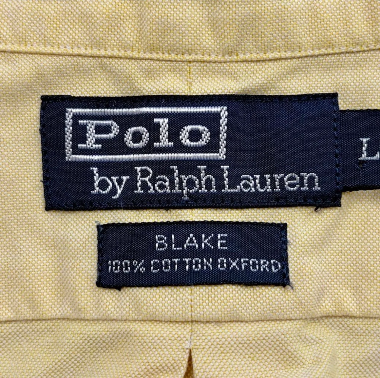 Vintage 90s Polo Ralph Lauren Blake Yellow Oxford Shirt L — photo 5