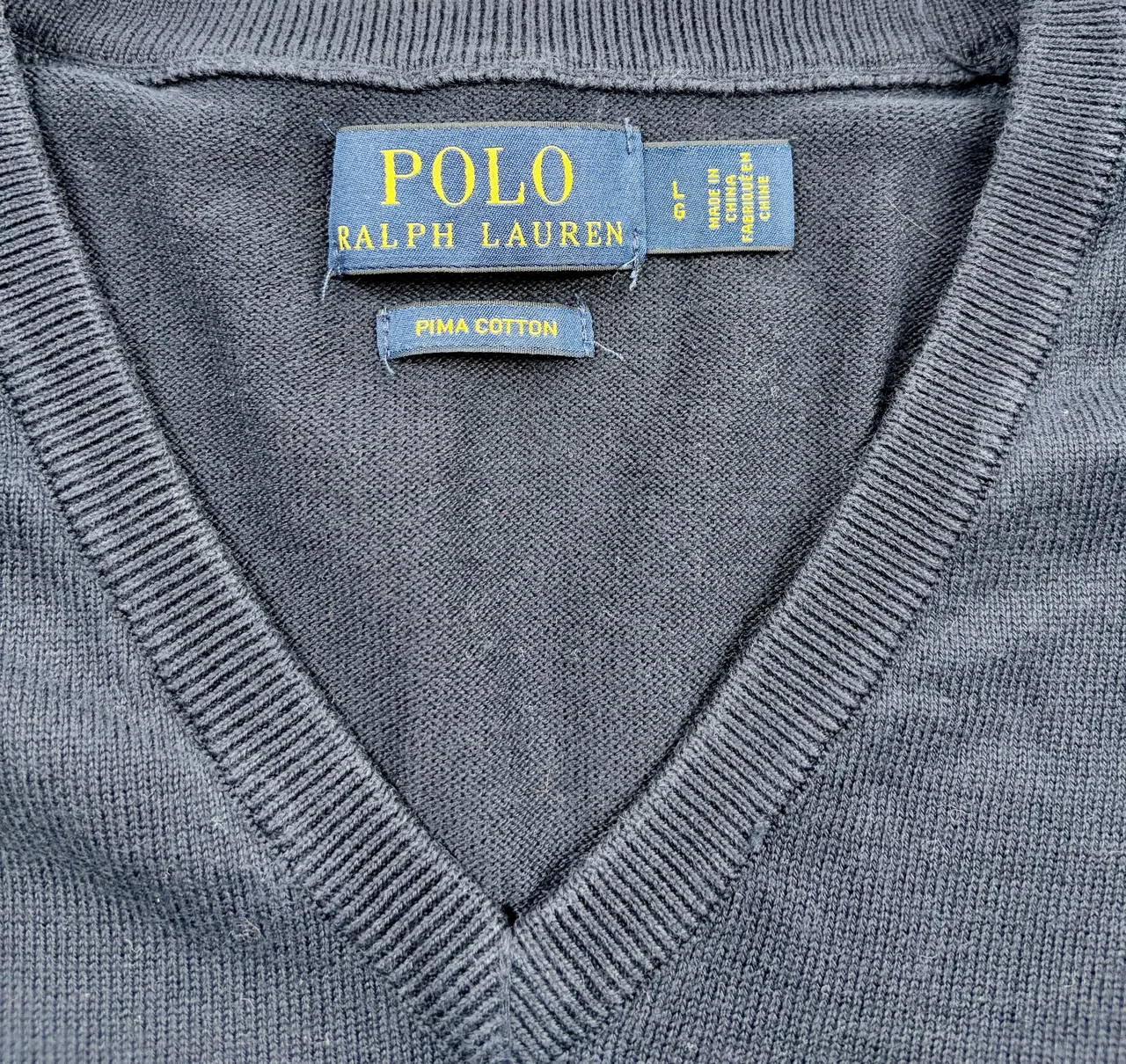 Polo Ralph Lauren Pima Cotton V Neck Jumper L – photo 3