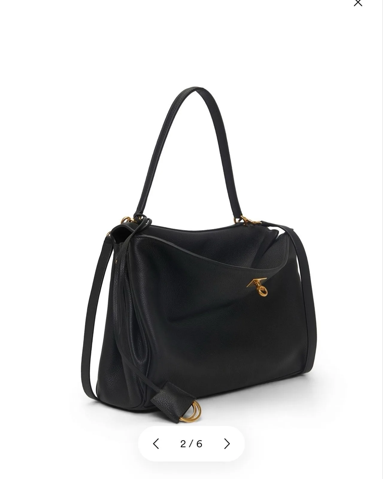 BALENCIAGA Rodeo Medium Black With Gold Leather Handbag New And Authentic — photo 3