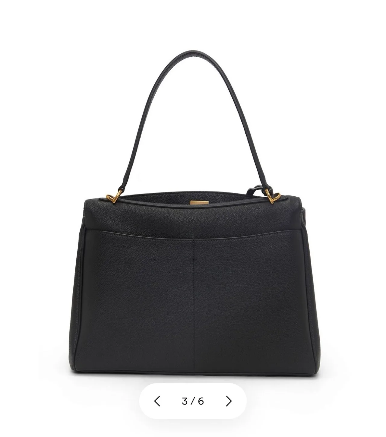 BALENCIAGA Rodeo Medium Black With Gold Leather Handbag New And Authentic — photo 4