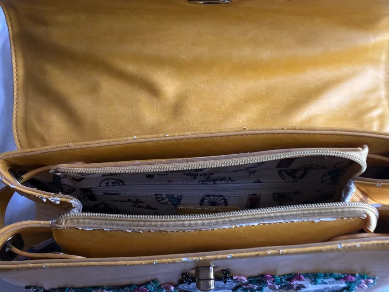 Vendula London Rare Yellow Flower Shop Grab Bag Handbag – photo 4