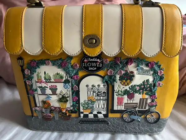 Vendula London Rare Yellow Flower Shop Grab Bag Handbag