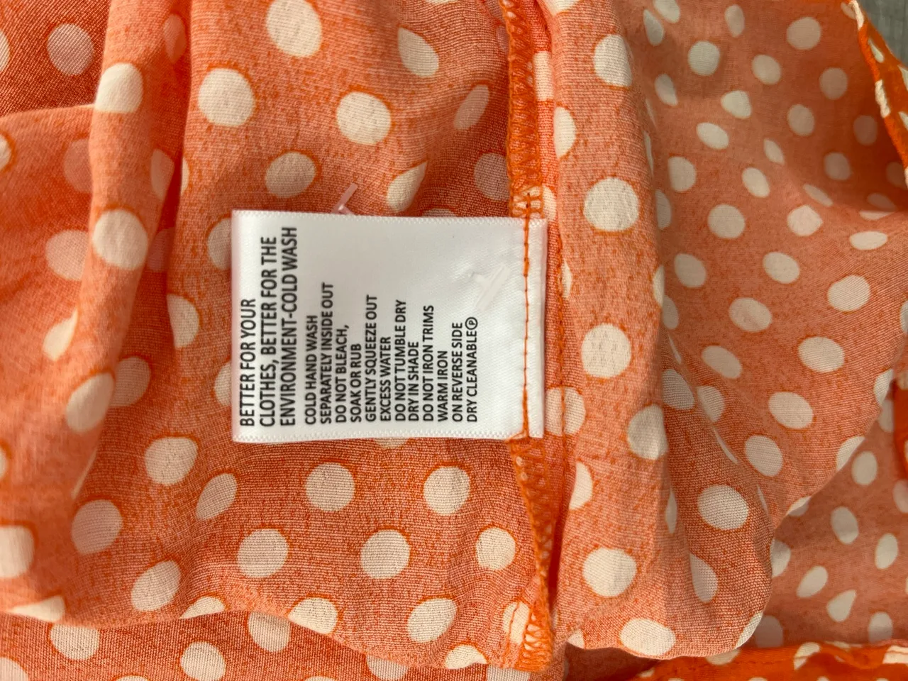 Sussan Orange Polka Dot Top 12 Retro 60s Asymmetric Mod Draped Blouse – photo 3