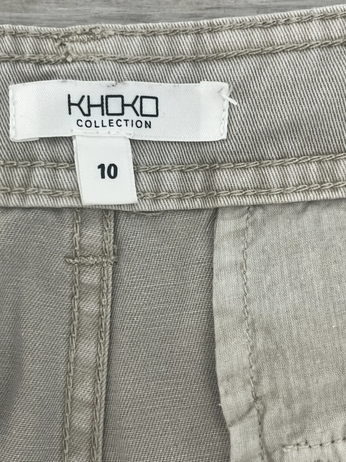 Khoko Collection Womens Cargo Pants Beige Size 10 — photo 2