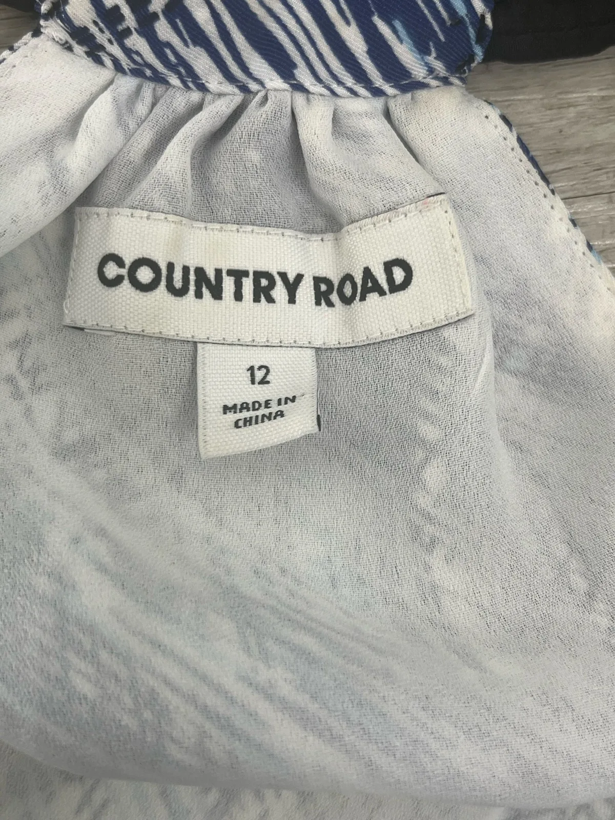 Country Road Women’s Abstract Print Dress Blue Size 12 — photo 5