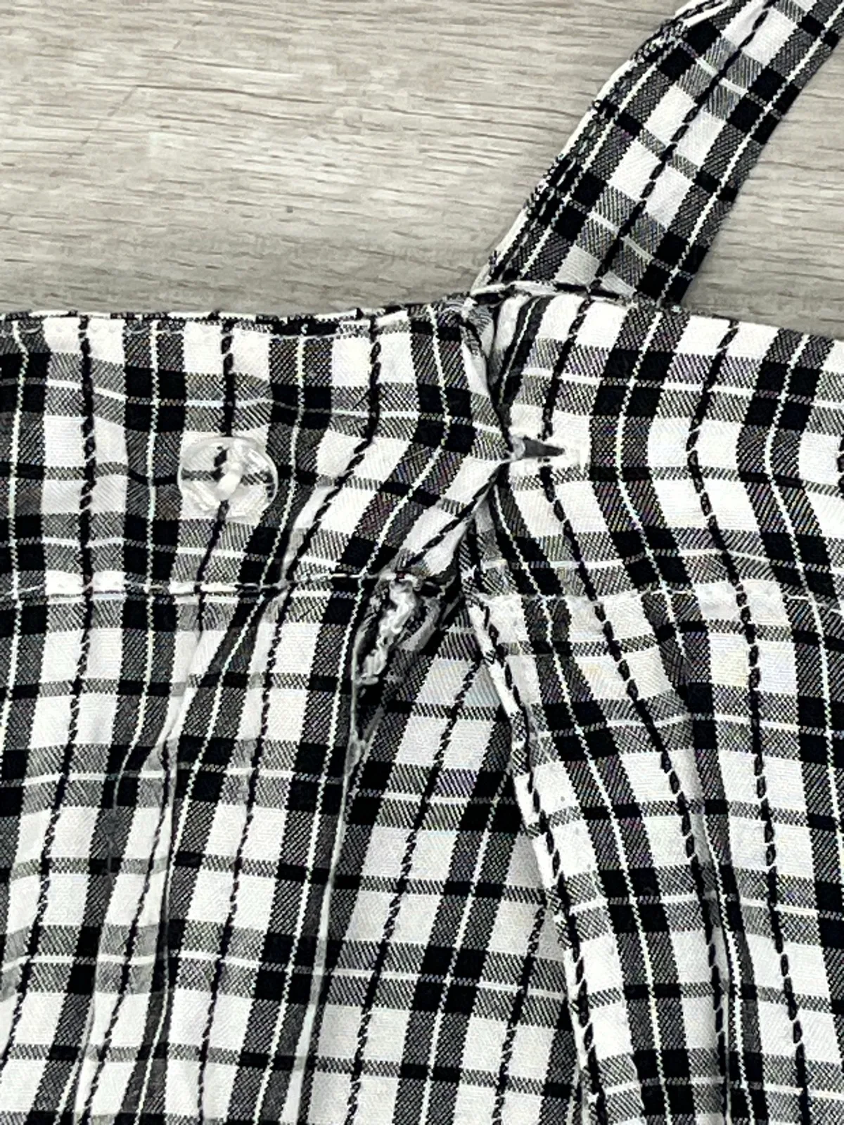 Sportsgirl Plaid Gingham Wrap Mini Skirt 16 90s Minimalist Grunge School – photo 4